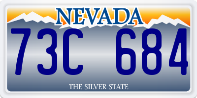 NV license plate 73C684