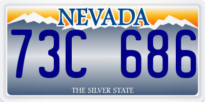 NV license plate 73C686