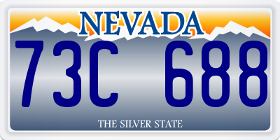 NV license plate 73C688
