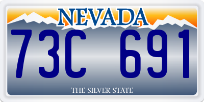 NV license plate 73C691