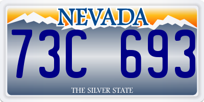 NV license plate 73C693