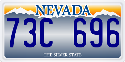 NV license plate 73C696