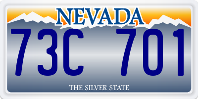 NV license plate 73C701