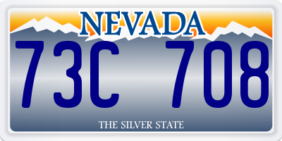 NV license plate 73C708