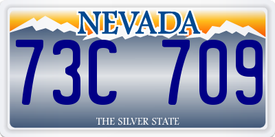 NV license plate 73C709