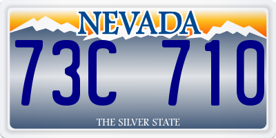 NV license plate 73C710