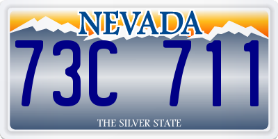 NV license plate 73C711