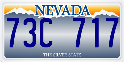 NV license plate 73C717