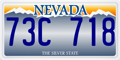 NV license plate 73C718