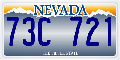 NV license plate 73C721