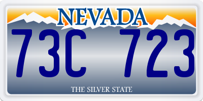 NV license plate 73C723