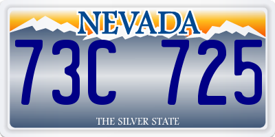NV license plate 73C725