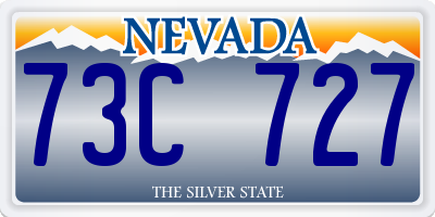 NV license plate 73C727
