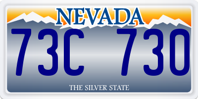NV license plate 73C730