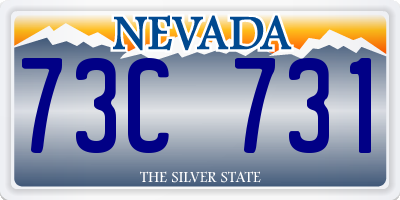 NV license plate 73C731