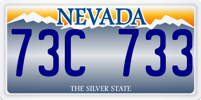 NV license plate 73C733