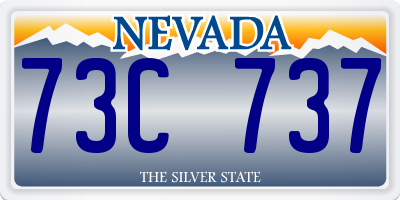 NV license plate 73C737