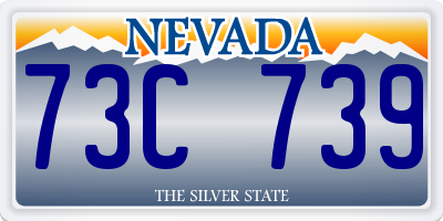 NV license plate 73C739