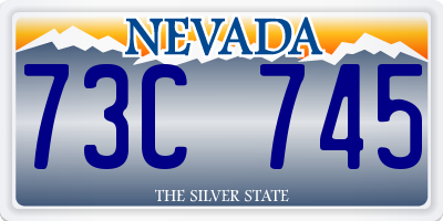 NV license plate 73C745