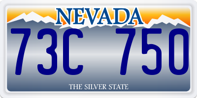 NV license plate 73C750