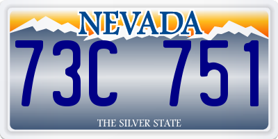 NV license plate 73C751