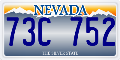 NV license plate 73C752