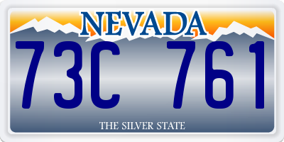 NV license plate 73C761