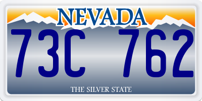 NV license plate 73C762