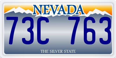 NV license plate 73C763