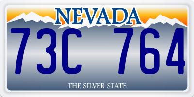 NV license plate 73C764