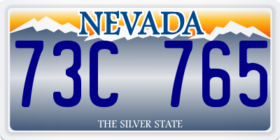 NV license plate 73C765