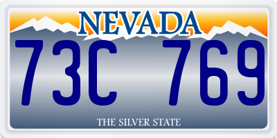 NV license plate 73C769