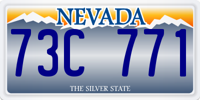 NV license plate 73C771