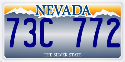 NV license plate 73C772