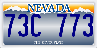 NV license plate 73C773