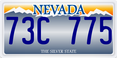 NV license plate 73C775