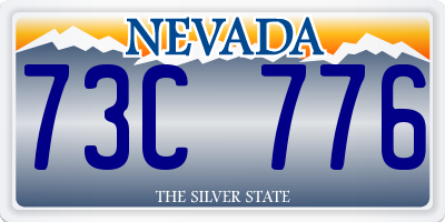NV license plate 73C776