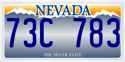 NV license plate 73C783