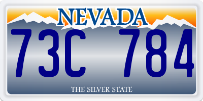 NV license plate 73C784