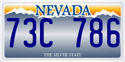 NV license plate 73C786