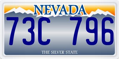 NV license plate 73C796
