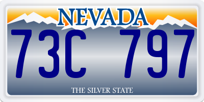 NV license plate 73C797