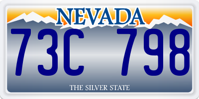 NV license plate 73C798