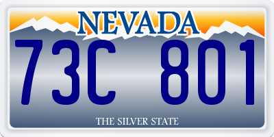 NV license plate 73C801