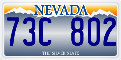 NV license plate 73C802