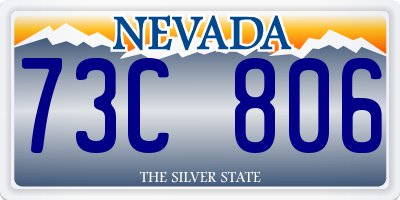 NV license plate 73C806