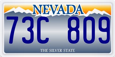 NV license plate 73C809