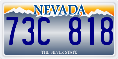 NV license plate 73C818