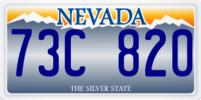 NV license plate 73C820