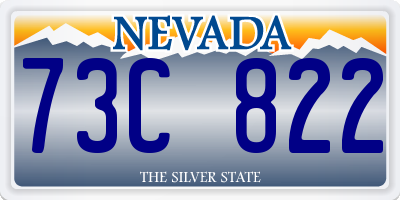 NV license plate 73C822